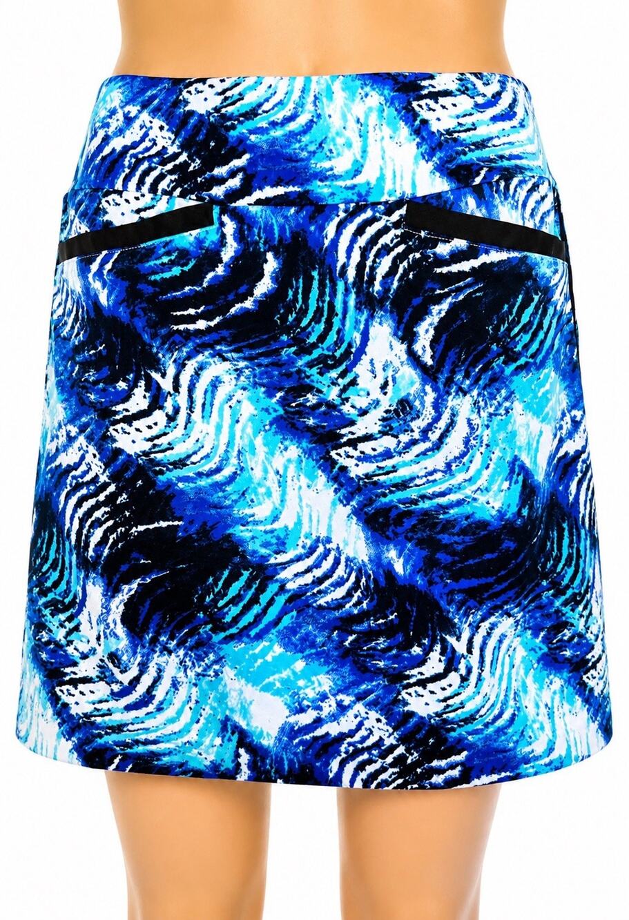 Tail XS Blue Abstract Print Golf Tennis Skort Skirt Built In Shorts Pockets